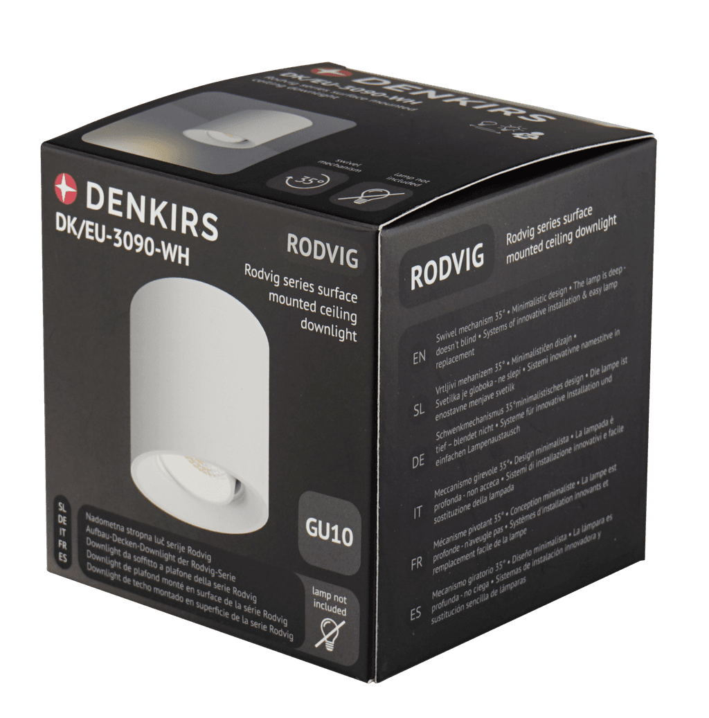 DENKIRS RODVIG – povrchové bodové svietidlo, dĺžka 93 mm, Ø 93 mm, biela – obrázok 4