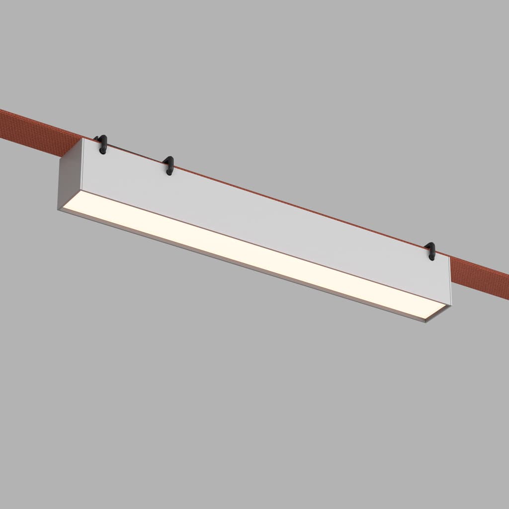 DENKIRS BELTY LINEAR – koľajnicové svietidlo, 12 W, 3000 K, dĺžka 323 mm, výška 45 mm, šírka 40 mm, biela