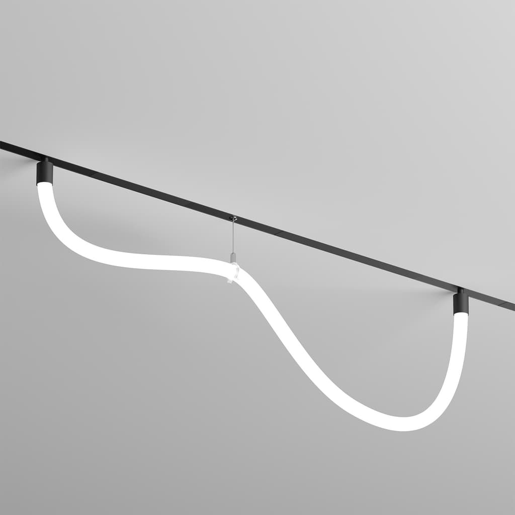 DENKIRS SMART FLEX – koľajnicové svietidlo, 18 W, dĺžka 624 mm, výška 1600 mm, čierna – obrázok 3