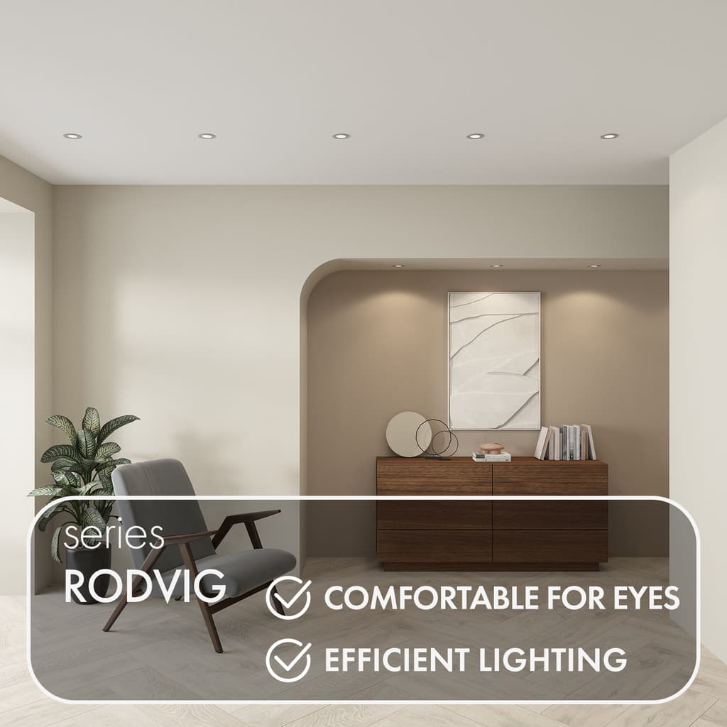 DENKIRS RODVIG – zápustné bodové svietidlo, dĺžka 93 mm, Ø 93 mm, betónová – obrázok 2