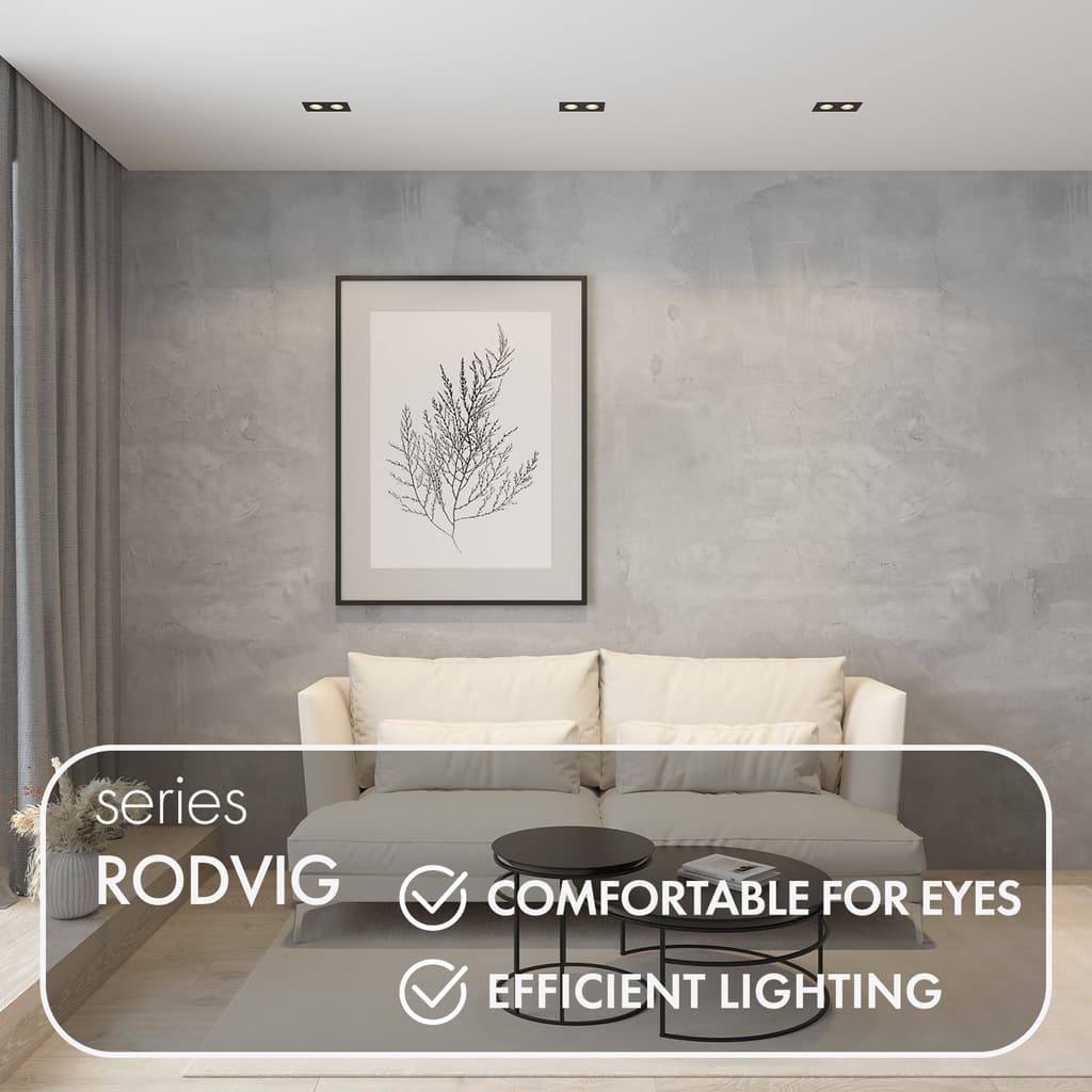 DENKIRS RODVIG – dvojité zápustné svietidlo, dĺžka 173 mm, čierna – obrázok 2