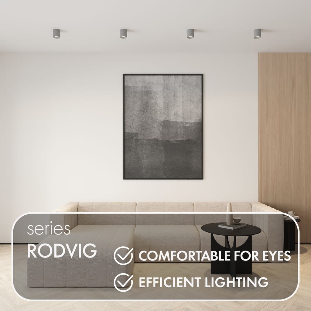 DENKIRS RODVIG – povrchové bodové svietidlo, dĺžka 93 mm, Ø 93 mm, betónová – obrázok 2