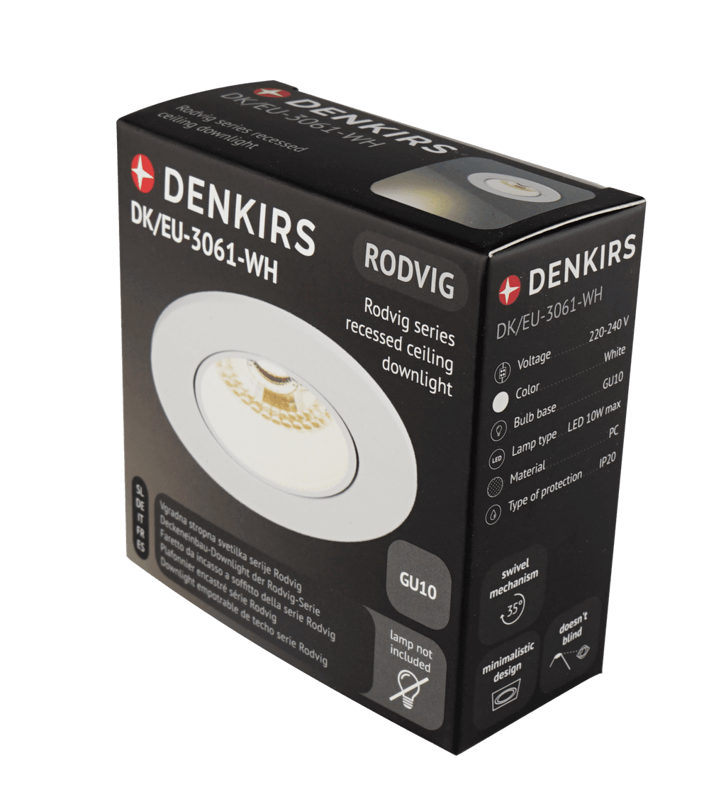 DENKIRS RODVIG – zápustné bodové svietidlo, dĺžka 93 mm, Ø 93 mm, biela – obrázok 4