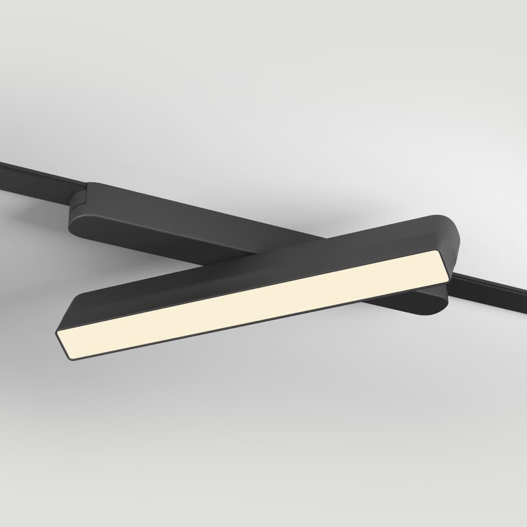 DENKIRS AIR LINEAR – koľajnicové svietidlo, 9 W, 3000 K, dĺžka 230 mm, výška 60 mm, šírka 26 mm, čierna – obrázok 2