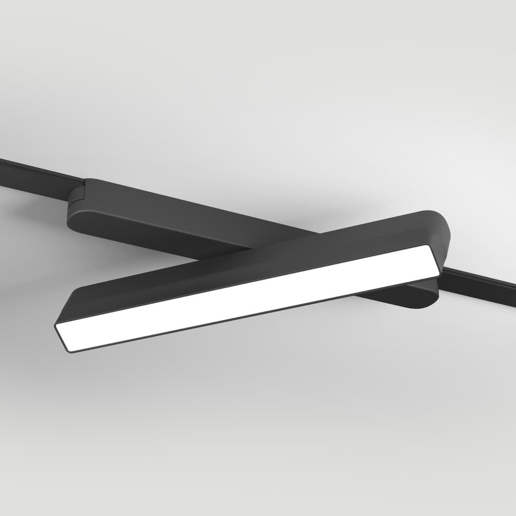 DENKIRS AIR LINEAR – koľajnicové svietidlo, 9 W, 4000 K, dĺžka 230 mm, výška 60 mm, šírka 26 mm, čierna – obrázok 2