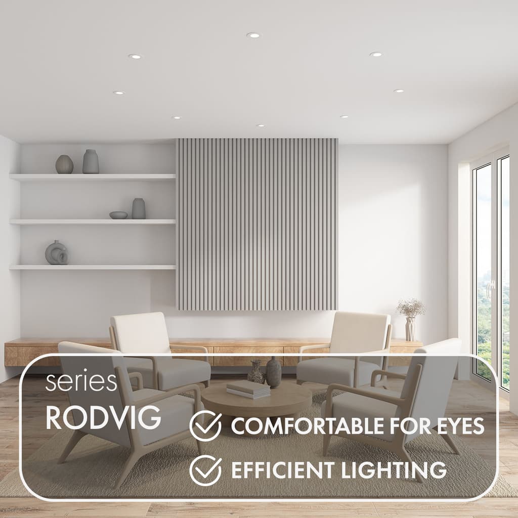 DENKIRS RODVIG – zápustné bodové svietidlo, dĺžka 93 mm, Ø 93 mm, biela – obrázok 2