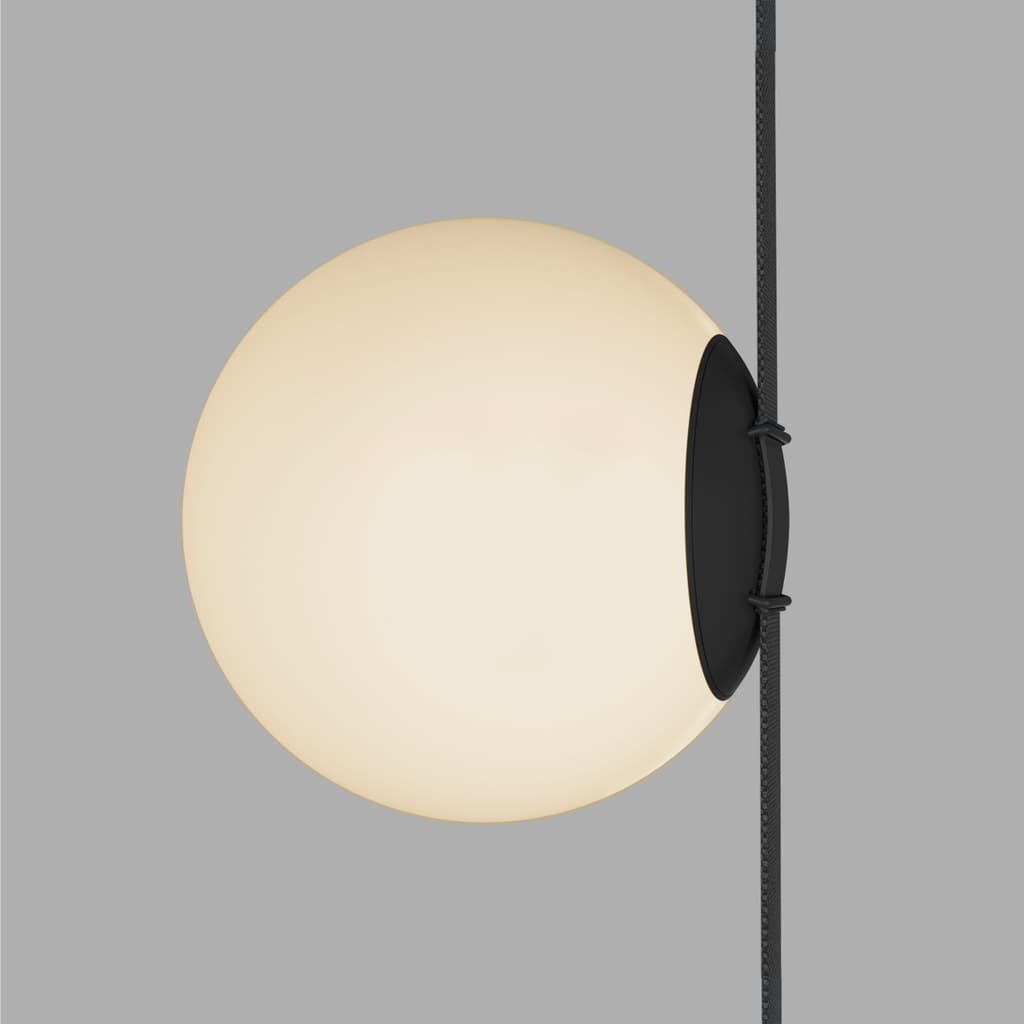 DENKIRS BELTY ORB – koľajnicové svietidlo, 10 W, 3000 K, Ø 180 mm, výška 181 mm, čierna – obrázok 2