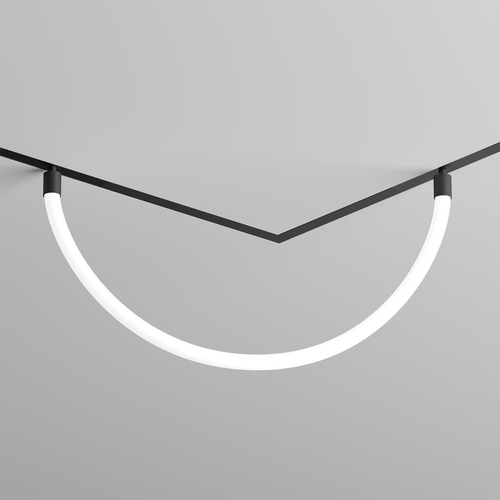 DENKIRS SMART FLEX – koľajnicové svietidlo, 18 W, dĺžka 624 mm, výška 1600 mm, čierna – obrázok 2