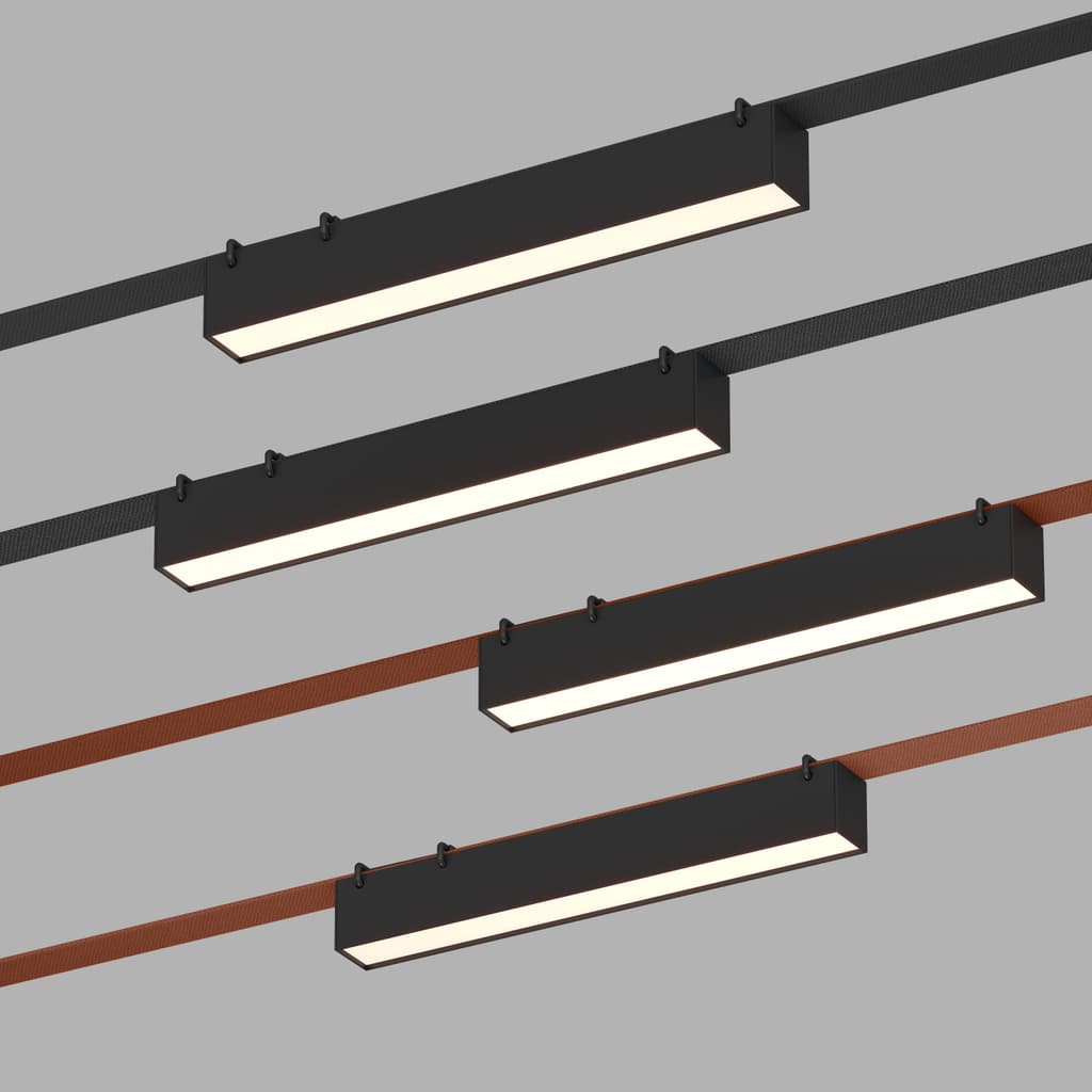 DENKIRS BELTY LINEAR – koľajnicové svietidlo, 12 W, 4000 K, dĺžka 323 mm, výška 45 mm, šírka 40 mm, čierna – obrázok 2