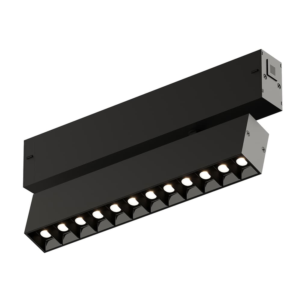 DENKIRS SMART GRILL – koľajnicové svietidlo, 9 W, dĺžka 220 mm, výška 111 mm, čierna – obrázok 2