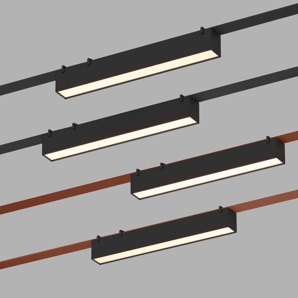 DENKIRS BELTY LINEAR – koľajnicové svietidlo, 12 W, 3000 K, dĺžka 323 mm, výška 45 mm, šírka 40 mm, čierna – obrázok 2