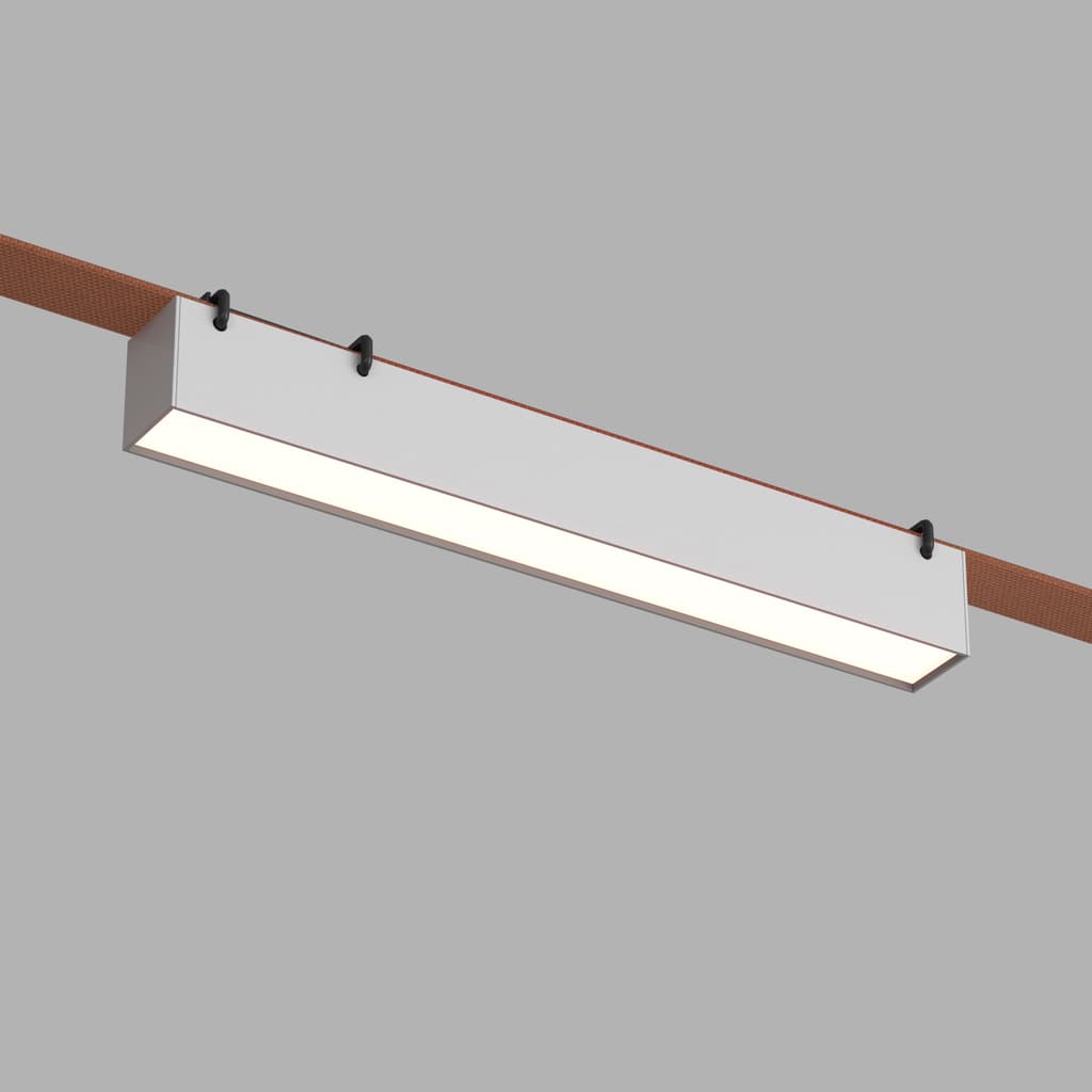 DENKIRS BELTY LINEAR – koľajnicové svietidlo, 12 W, 4000 K, dĺžka 323 mm, výška 45 mm, šírka 40 mm, biela
