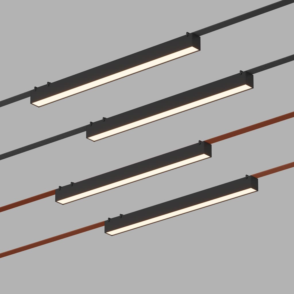 DENKIRS BELTY LINEAR – koľajnicové svietidlo, 24 W, 3000 K, dĺžka 642 mm, výška 45 mm, šírka 40 mm, čierna – obrázok 2