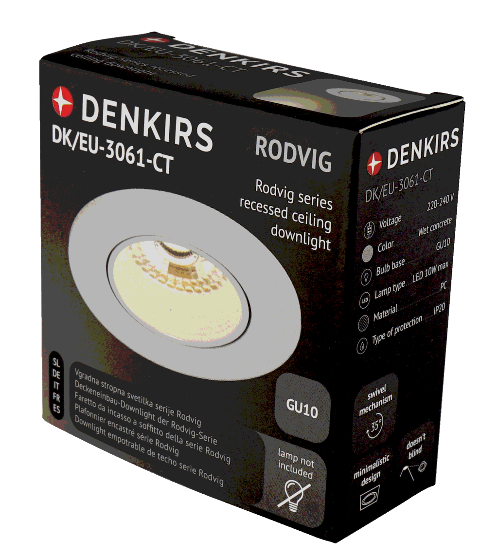 DENKIRS RODVIG – zápustné bodové svietidlo, dĺžka 93 mm, Ø 93 mm, betónová – obrázok 3