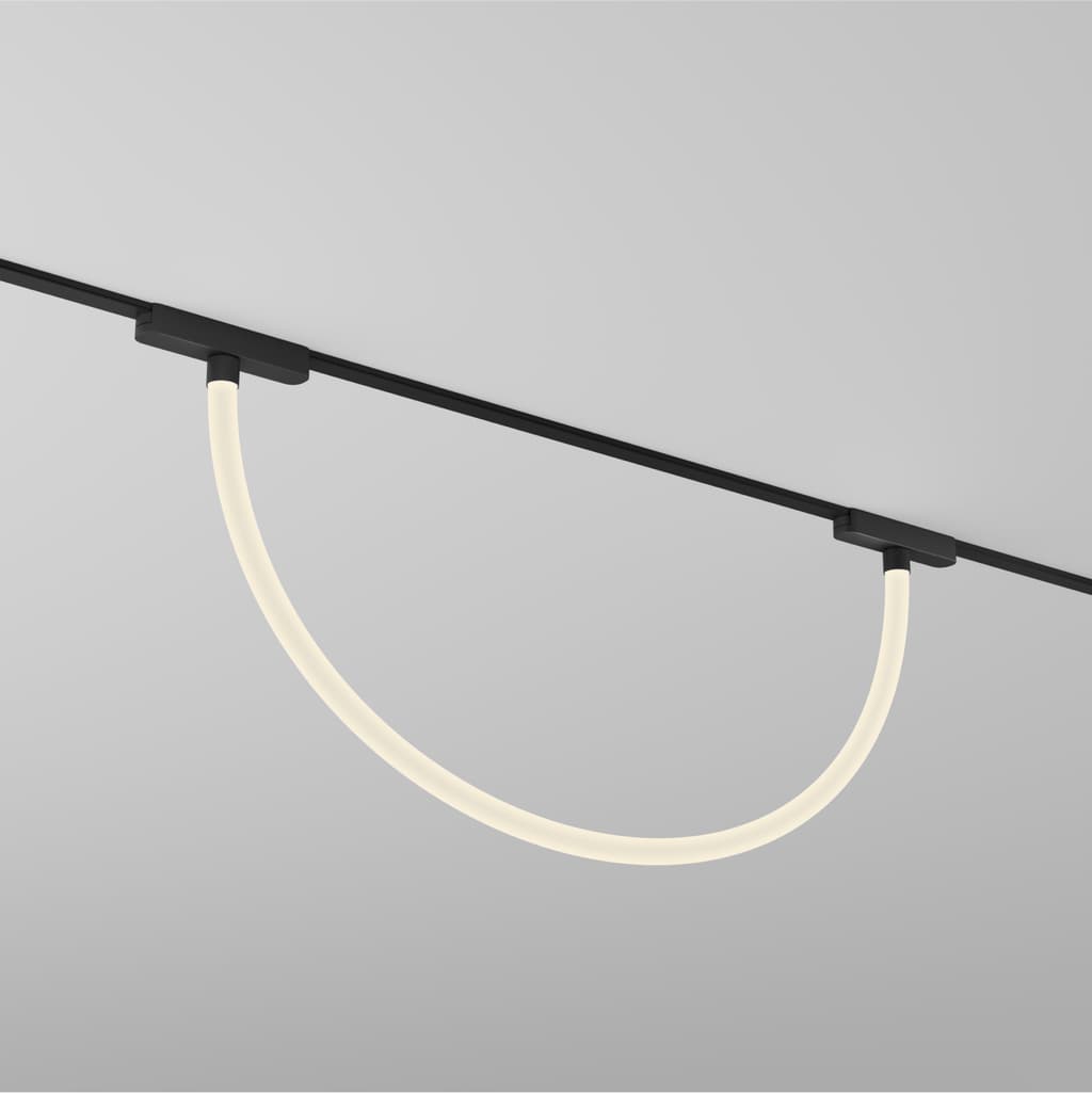DENKIRS AIR RAY – koľajnicové svietidlo, 12 W, 3000 K, dĺžka 1000 mm, Ø 22 mm, čierna