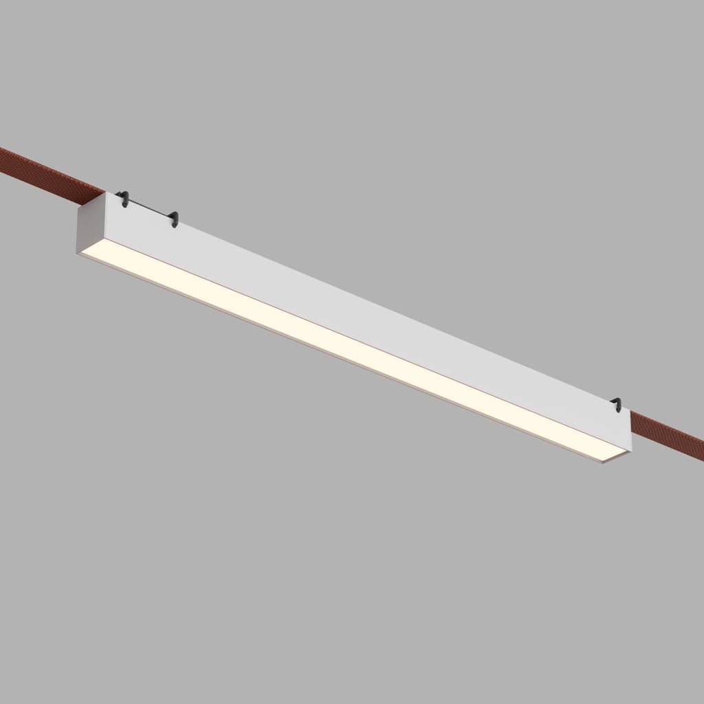 DENKIRS BELTY LINEAR – koľajnicové svietidlo, 24 W, 3000 K, dĺžka 642 mm, výška 45 mm, šírka 40 mm, biela