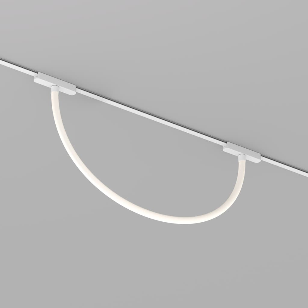 DENKIRS AIR RAY – koľajnicové svietidlo, 12 W, 3000 K, dĺžka 1000 mm, Ø 22 mm, biela