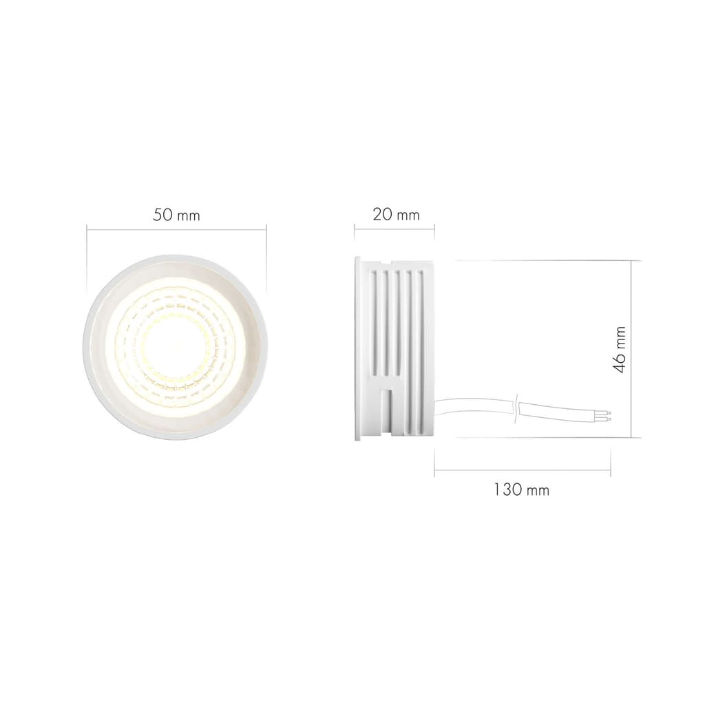 DENKIRS SLIM LED – svetelný zdroj, 7 W, 4000 K, Ø 50 mm, biela – obrázok 3