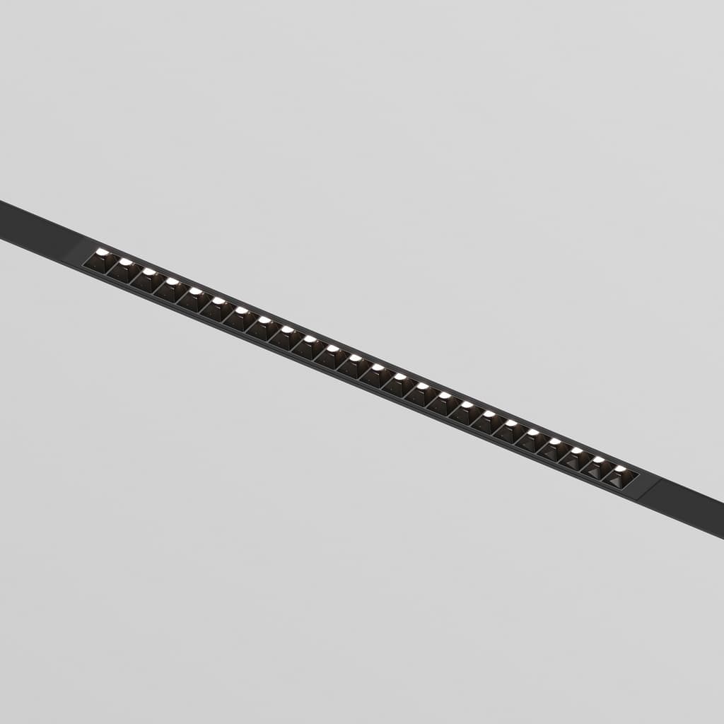 DENKIRS SMART GRILL – koľajnicové svietidlo, 18 W, dĺžka 406 mm, výška 40 mm, čierna