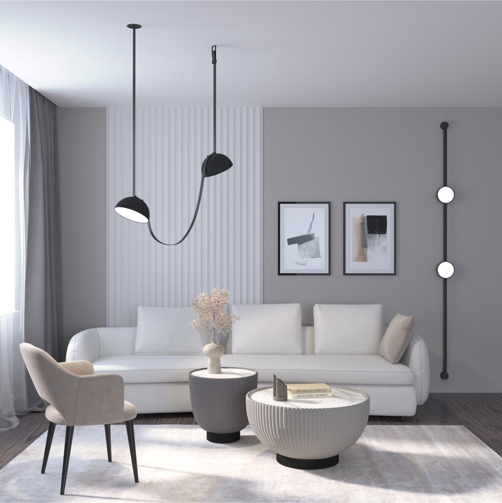 DENKIRS BELTY FLOW – koľajnicové svietidlo, 24 W, 3000 K, Ø 220 mm, výška 117 mm, čierna – obrázok 4