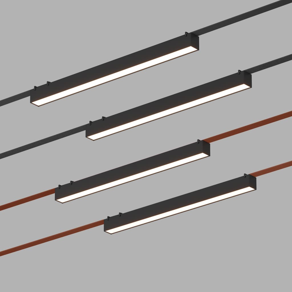 DENKIRS BELTY LINEAR – koľajnicové svietidlo, 24 W, 4000 K, dĺžka 642 mm, výška 45 mm, šírka 40 mm, čierna – obrázok 2