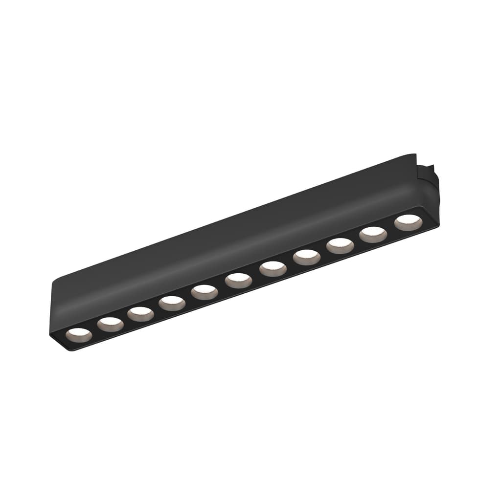 DENKIRS AIR GRILL – koľajnicové svietidlo, 12 W, 4000 K, dĺžka 230 mm, výška 36 mm, čierna – obrázok 3