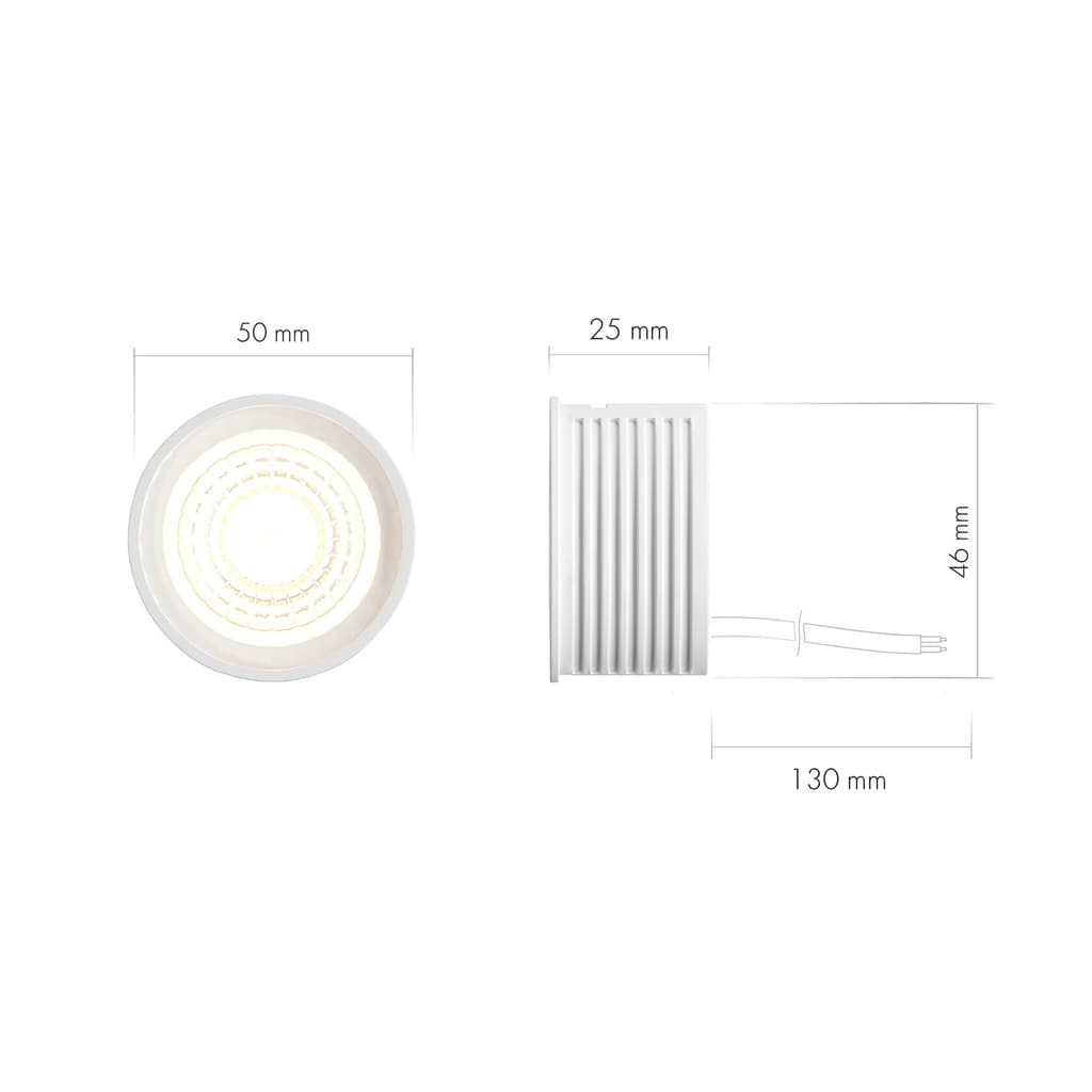 DENKIRS – svetelný zdroj, 8 W, 3000 K, Ø 50 mm, biela – obrázok 4