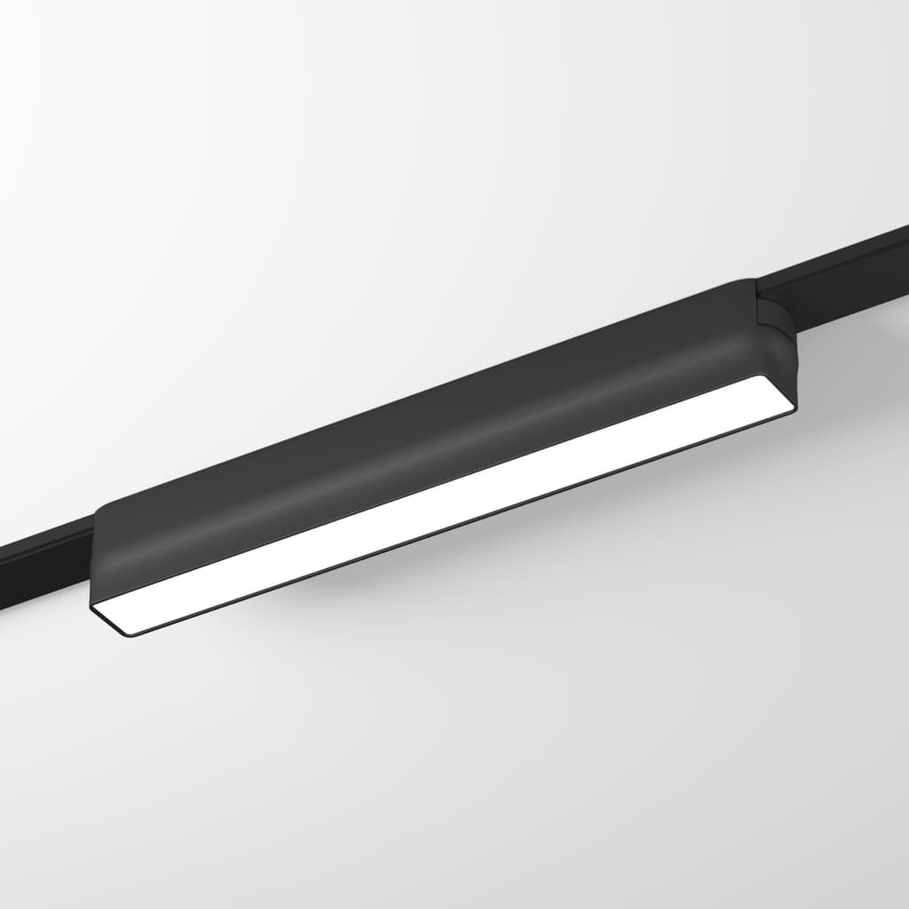DENKIRS AIR LINEAR – koľajnicové svietidlo, 9 W, 4000 K, dĺžka 230 mm, výška 36 mm, šírka 26 mm, čierna