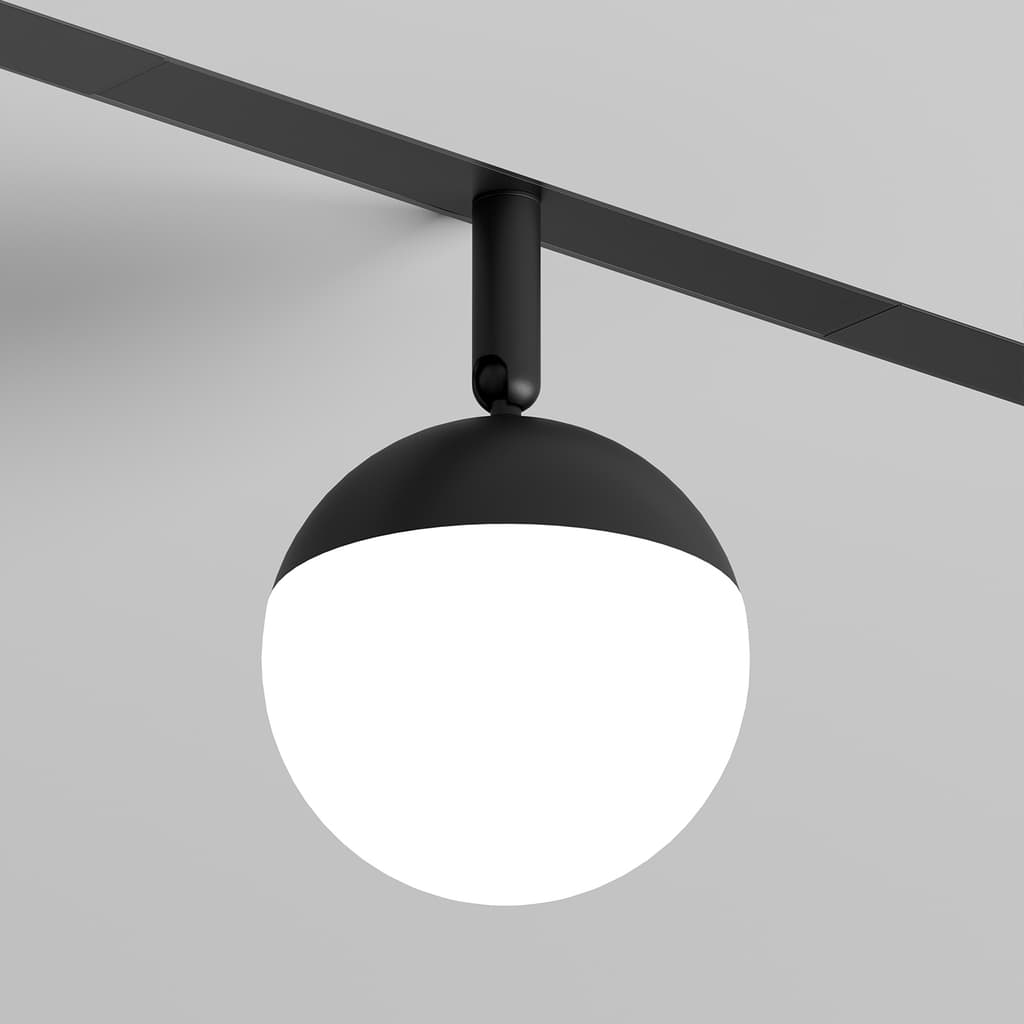 DENKIRS SMART MOON – koľajnicové svietidlo, 12 W, Ø 110 mm, výška 205 mm, čierna – obrázok 2