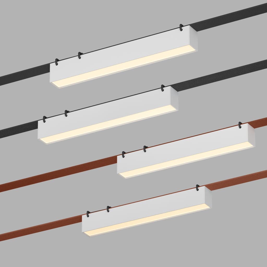 DENKIRS BELTY LINEAR – koľajnicové svietidlo, 12 W, 3000 K, dĺžka 323 mm, výška 45 mm, šírka 40 mm, biela – obrázok 2