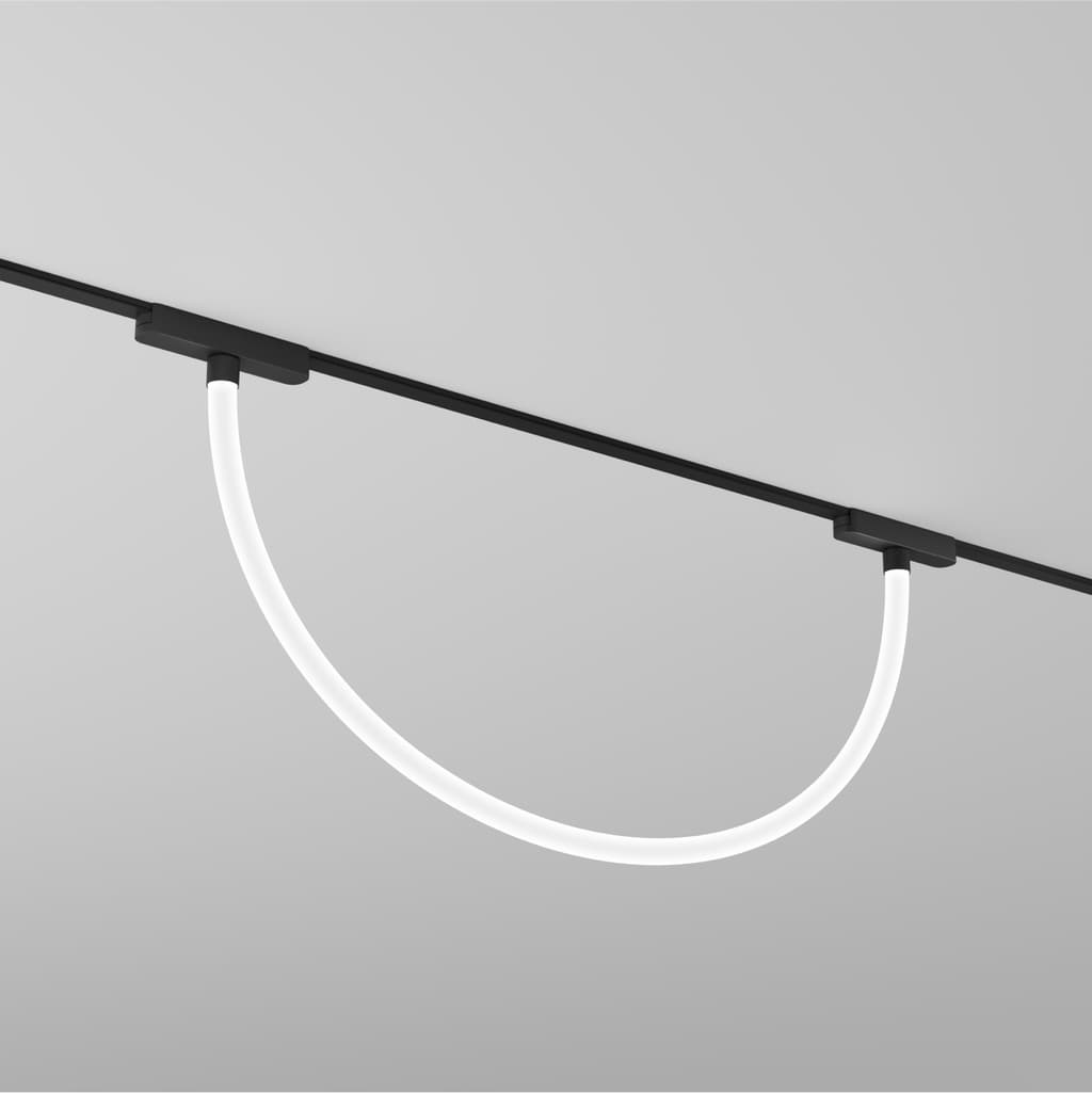 DENKIRS AIR RAY – koľajnicové svietidlo, 12 W, 4000 K, dĺžka 1000 mm, Ø 22 mm, čierna