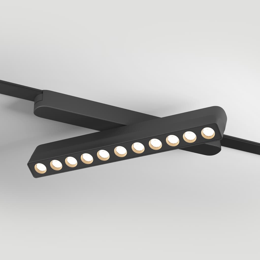 DENKIRS AIR GRILL – koľajnicové svietidlo, 12 W, 3000 K, dĺžka 230 mm, výška 60 mm, čierna – obrázok 2