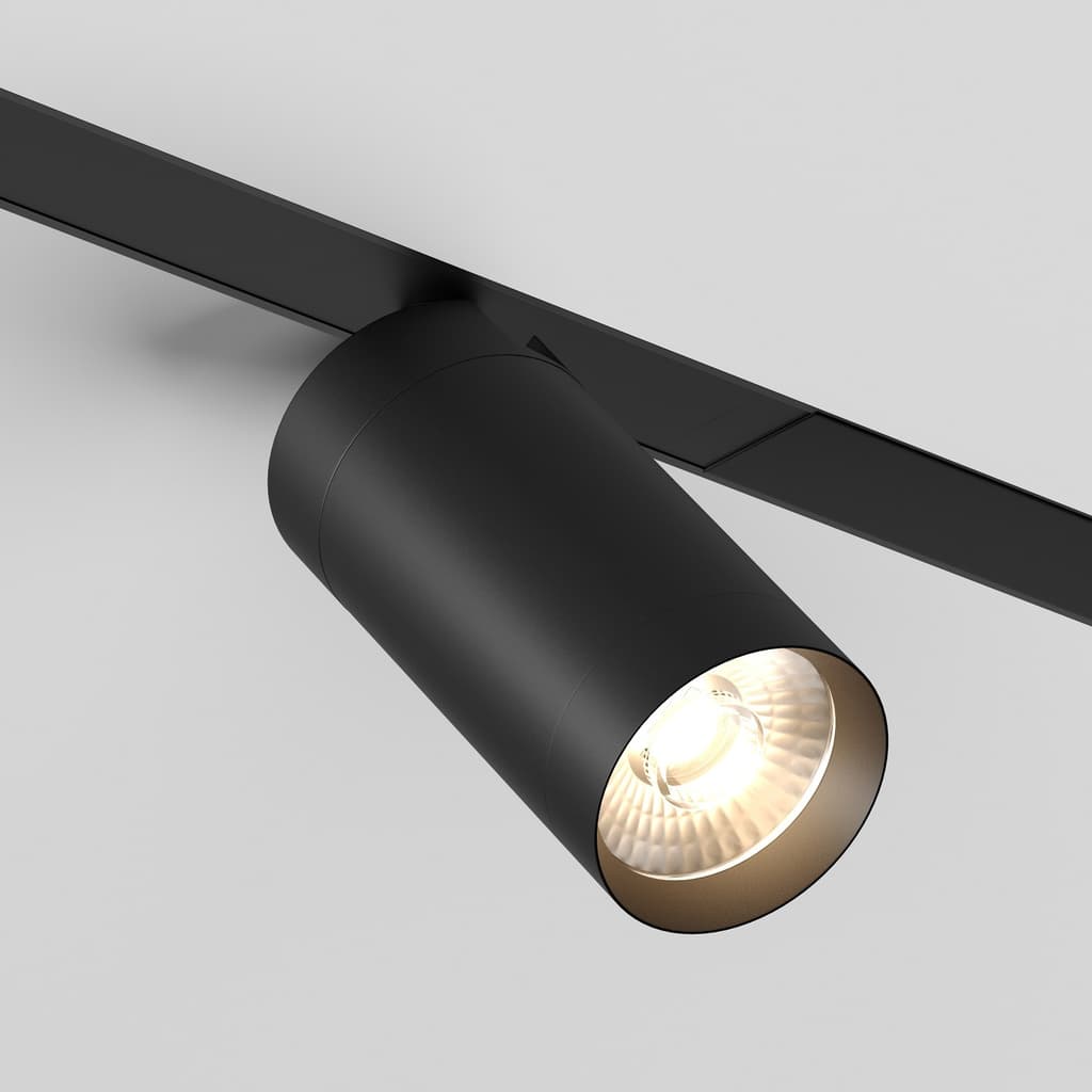 DENKIRS SMART SPOT – koľajnicové svietidlo, 20 W, dĺžka 220 mm, Ø 60 mm, výška 205 mm, 24°, čierna