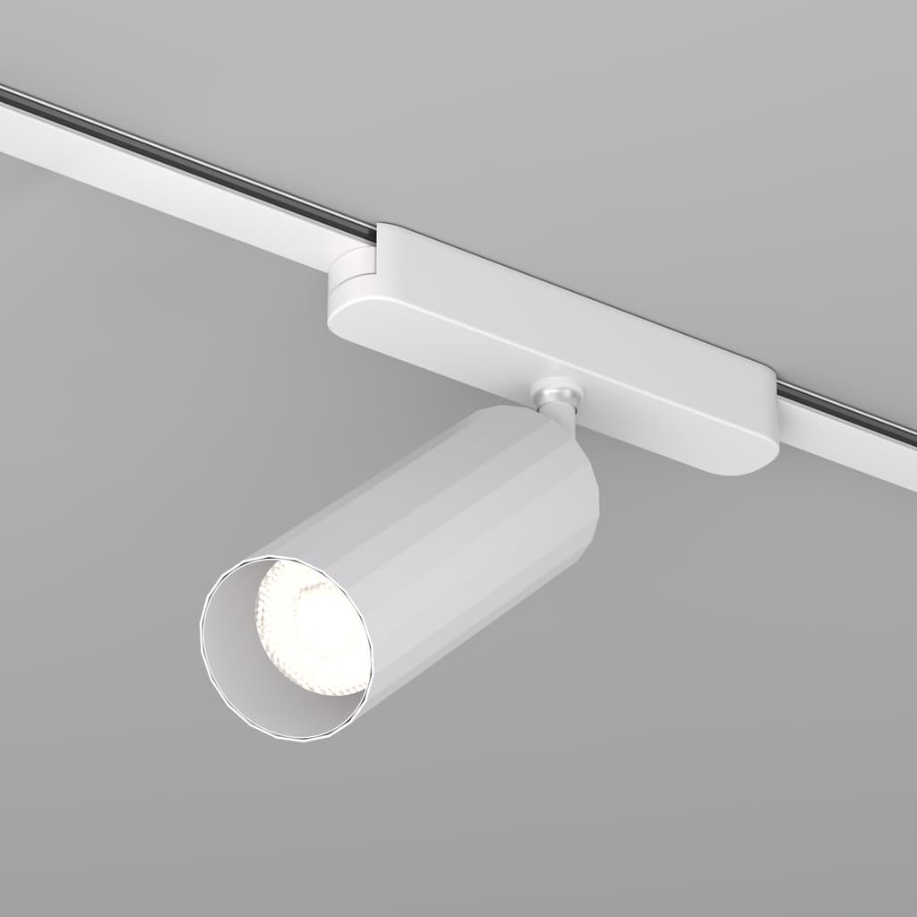 DENKIRS AIR SPOT – koľajnicové svietidlo, 12 W, 3000 K, Ø 50 mm, výška 160 mm, 24°, biela