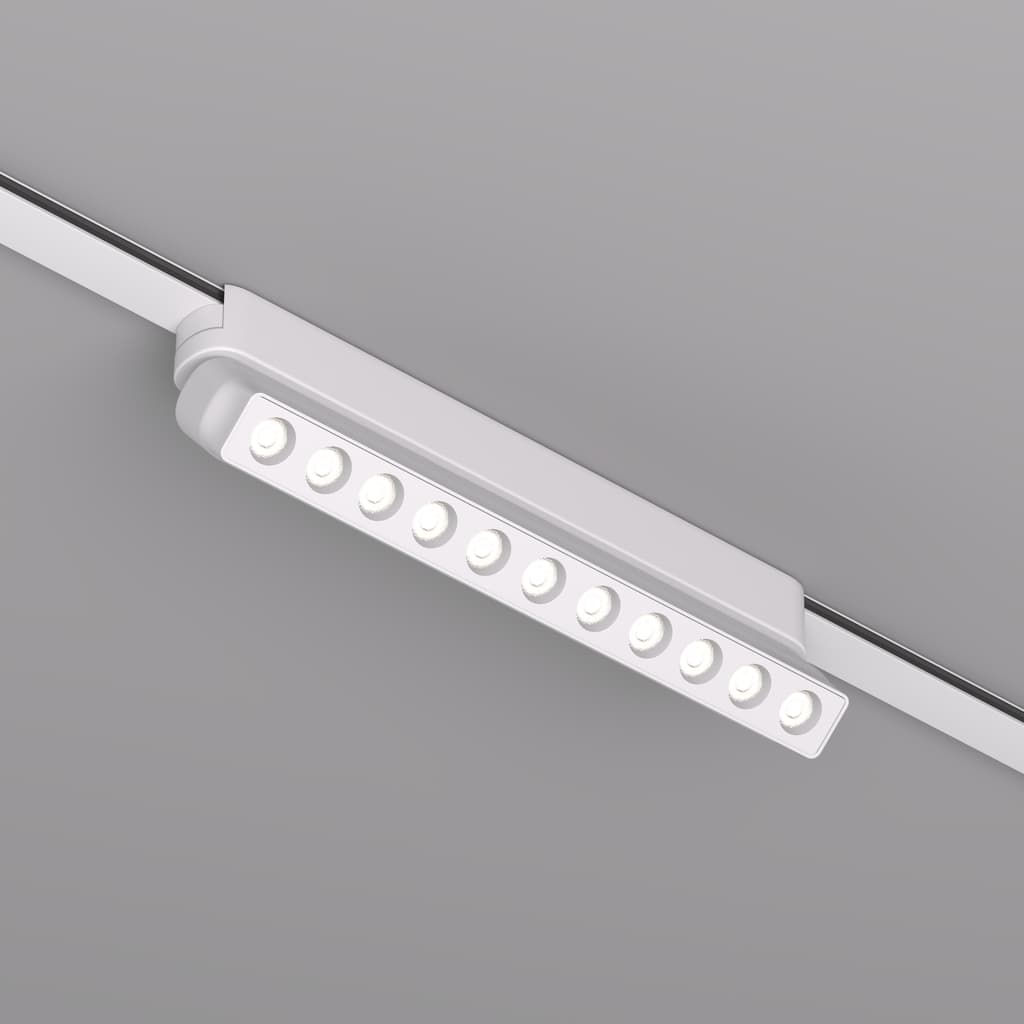 DENKIRS AIR GRILL – koľajnicové svietidlo, 12 W, 3000 K, dĺžka 230 mm, výška 60 mm, biela