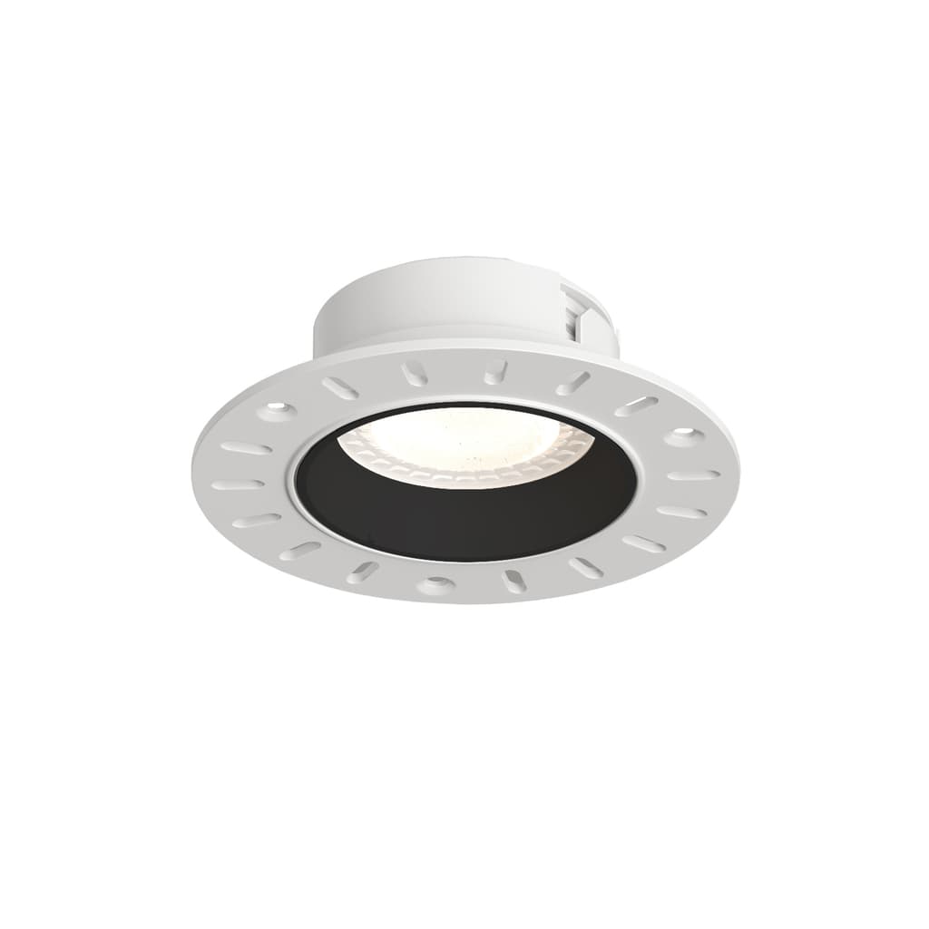 DENKIRS VIBI – zápustné bodové svietidlo, dĺžka 96 mm, Ø 96 mm, čierna