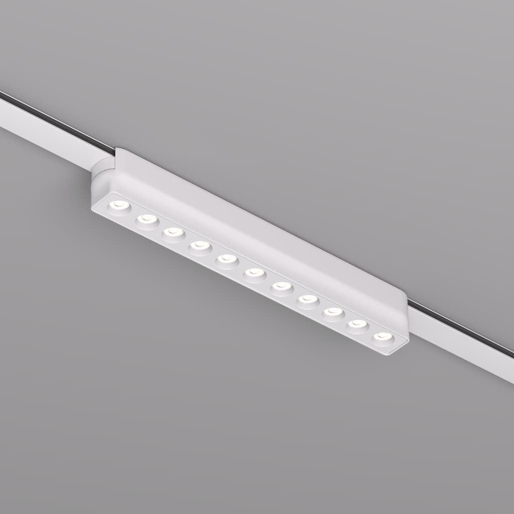 DENKIRS AIR GRILL – koľajnicové svietidlo, 12 W, 3000 K, dĺžka 230 mm, výška 36 mm, biela