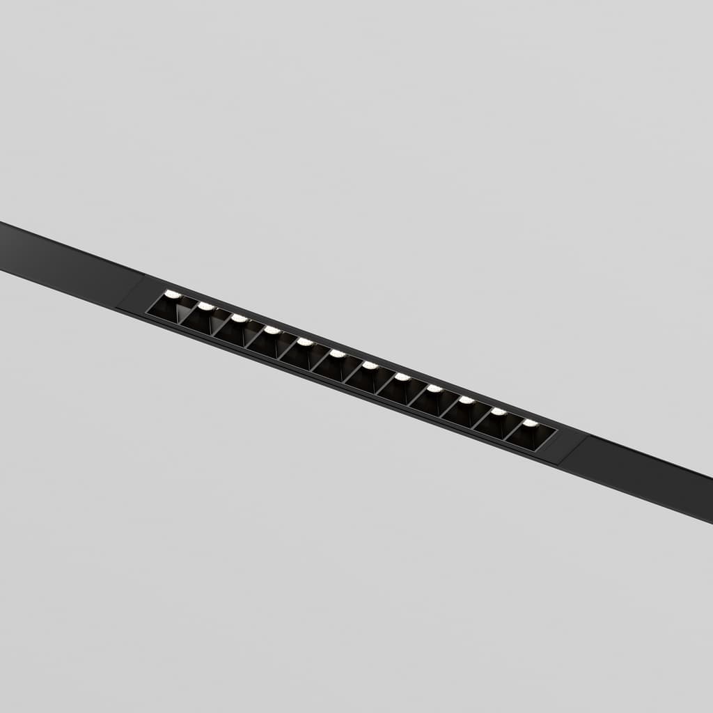 DENKIRS SMART GRILL – koľajnicové svietidlo, 9 W, dĺžka 220 mm, výška 40 mm, čierna