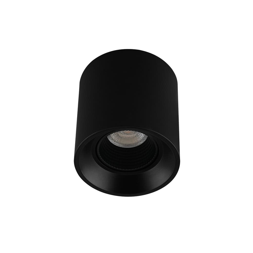 DENKIRS RODVIG – povrchové bodové svietidlo, dĺžka 93 mm, Ø 93 mm, čierna