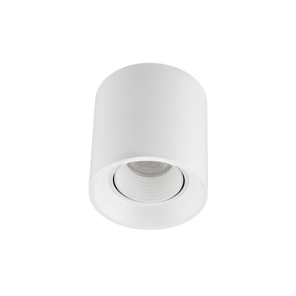 DENKIRS RODVIG – povrchové bodové svietidlo, dĺžka 93 mm, Ø 93 mm, biela